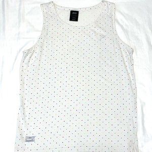 Publish Brand - Amias 3M Polka Dot Tank Top in White, Size M.